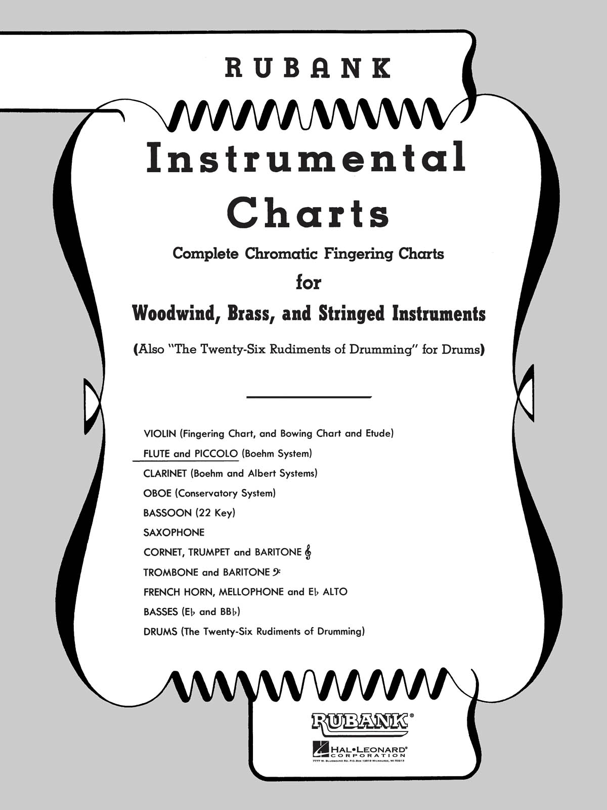 Rubank Fingering Charts – Flute and Piccolo