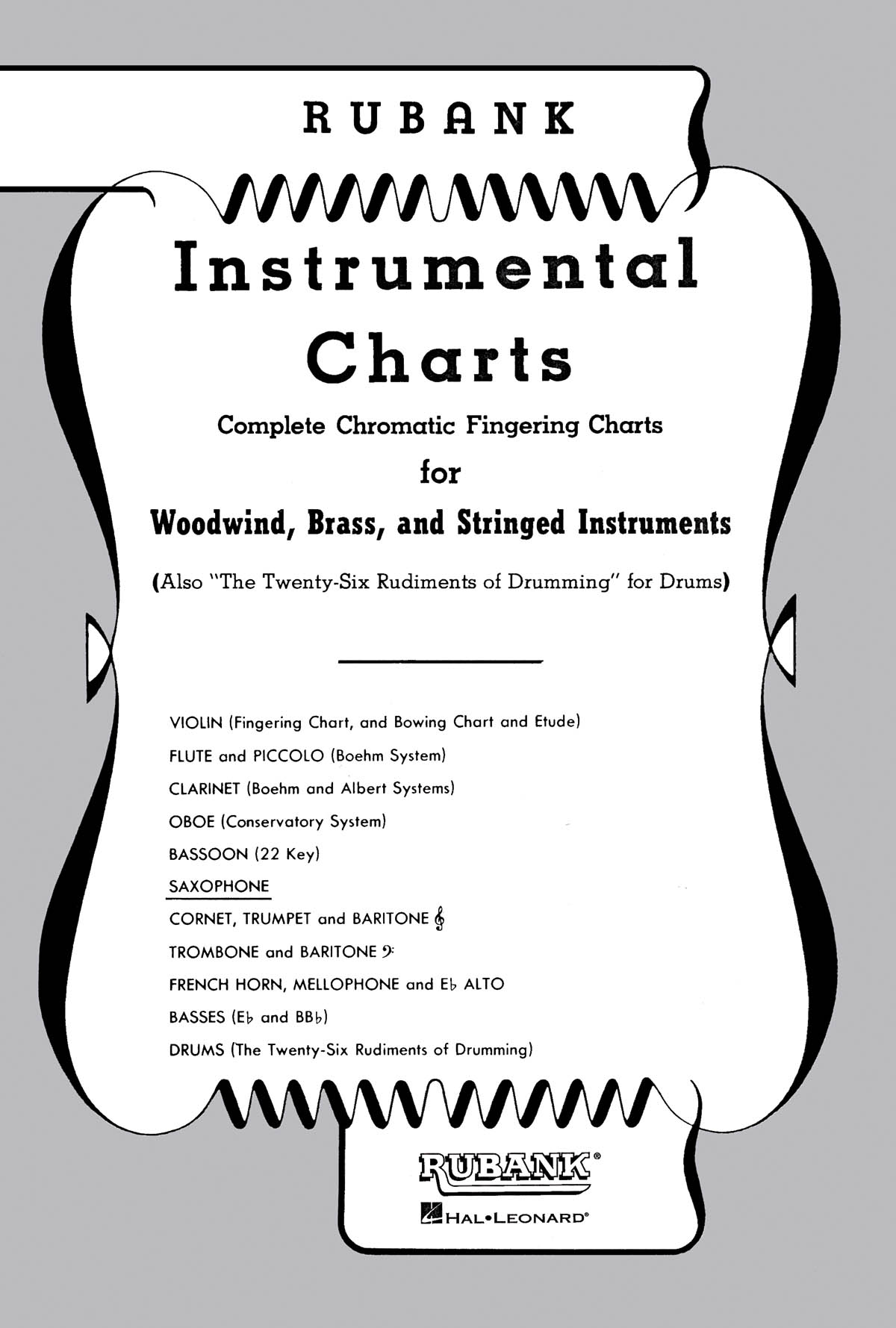 Rubank Fingering Charts - Saxophone