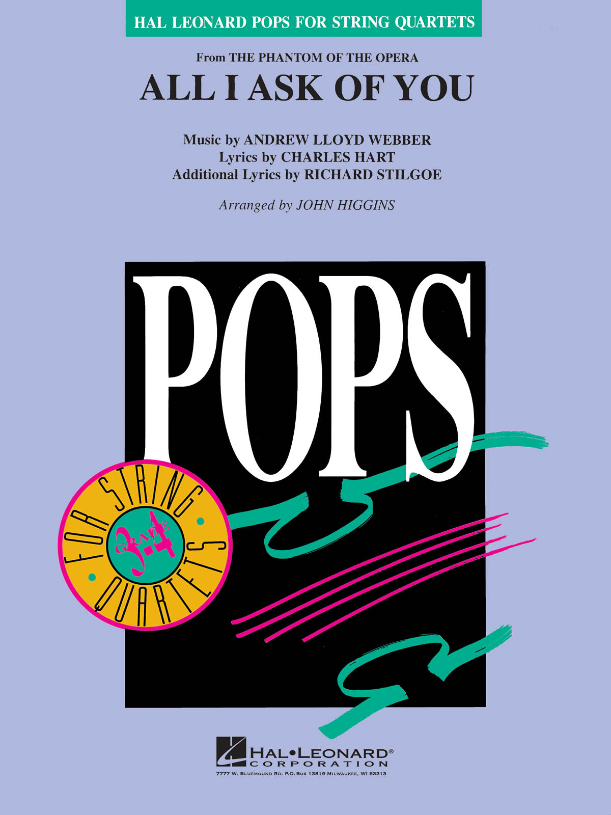 All I Ask of You (from The Phantom of the Opera)(Pops fuer String Quartet)