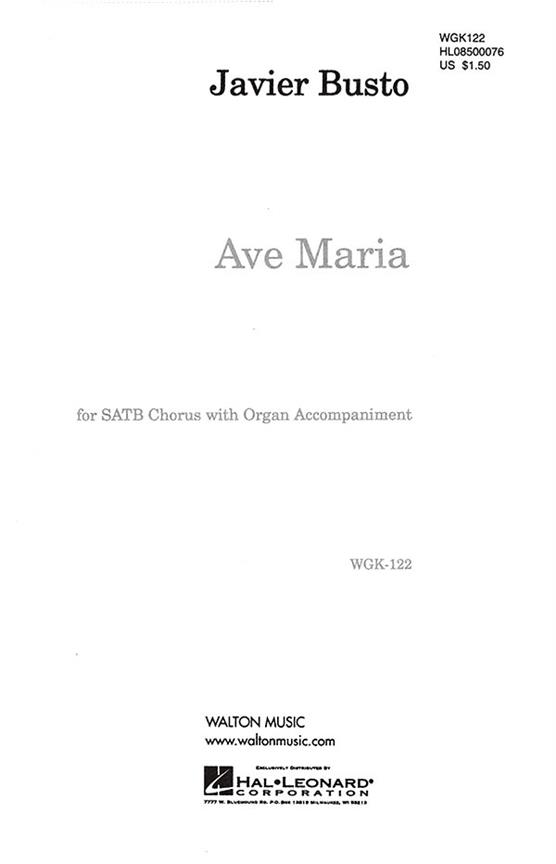 Javier Busto: Ave Maria (SATB)