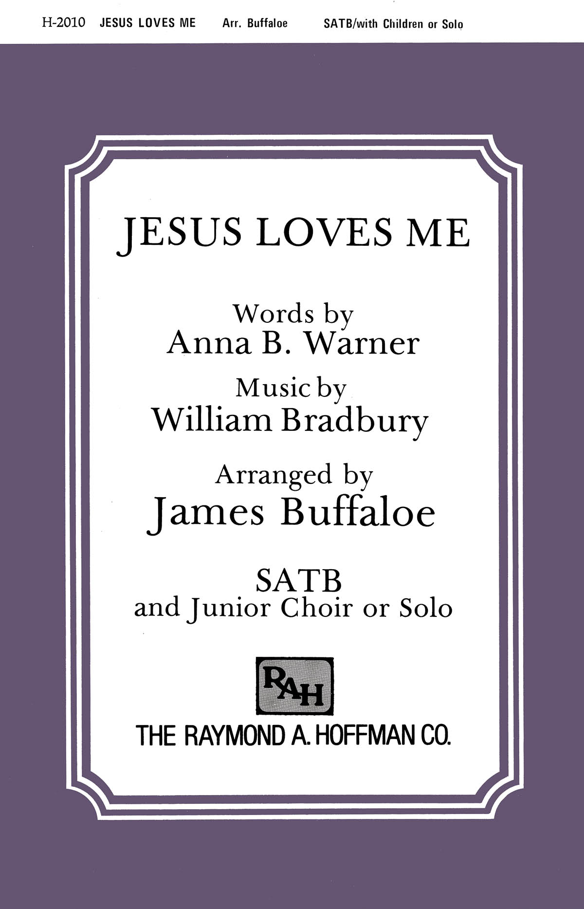 Jesus Loves Me (SATB)