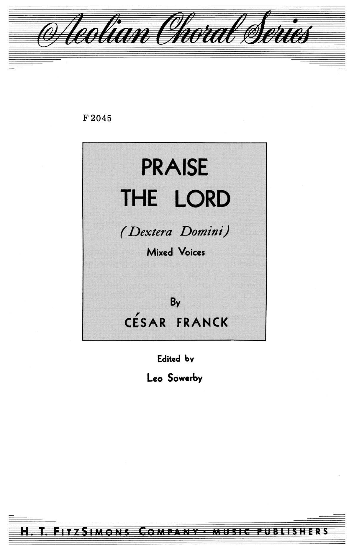 Praise the Lord (SATB)