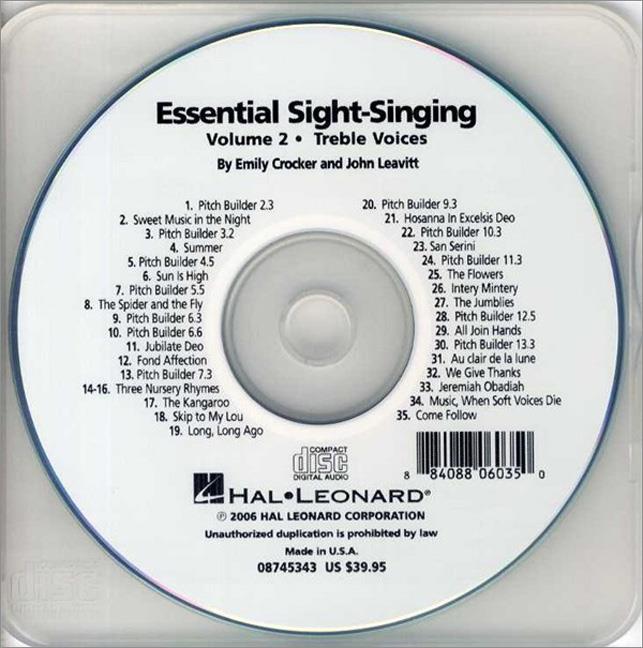Essential Sight-Singing Volume 2 Treble Voices CD