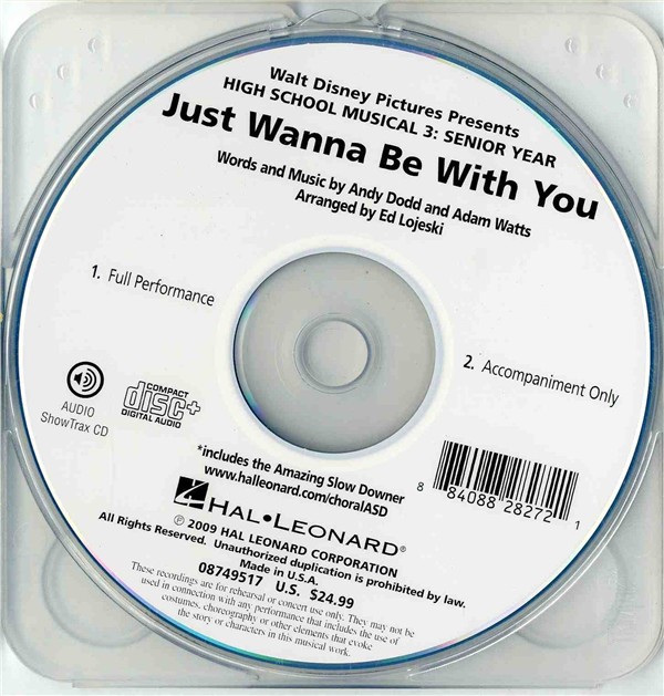 Just wanna be with you(High School Mus3)SHOWTRAXCD