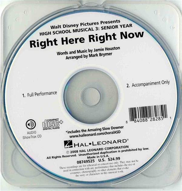 Right here Right now (High School Mus.3)SHOWTRAXCD