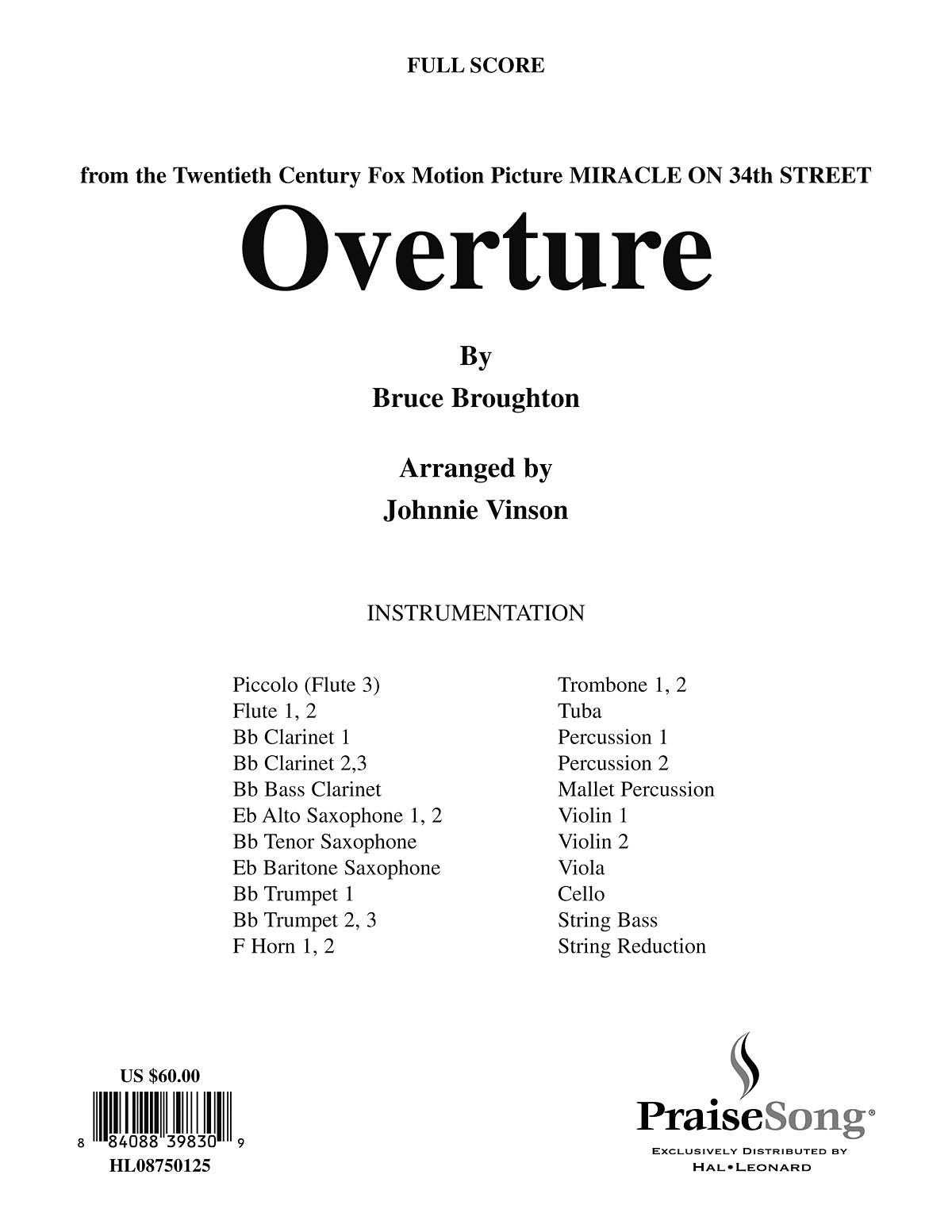 Overture to Miracle on 34th Street(Church Orchestra)