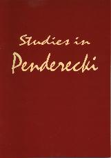 Studies In Penderecki, Vol. 1