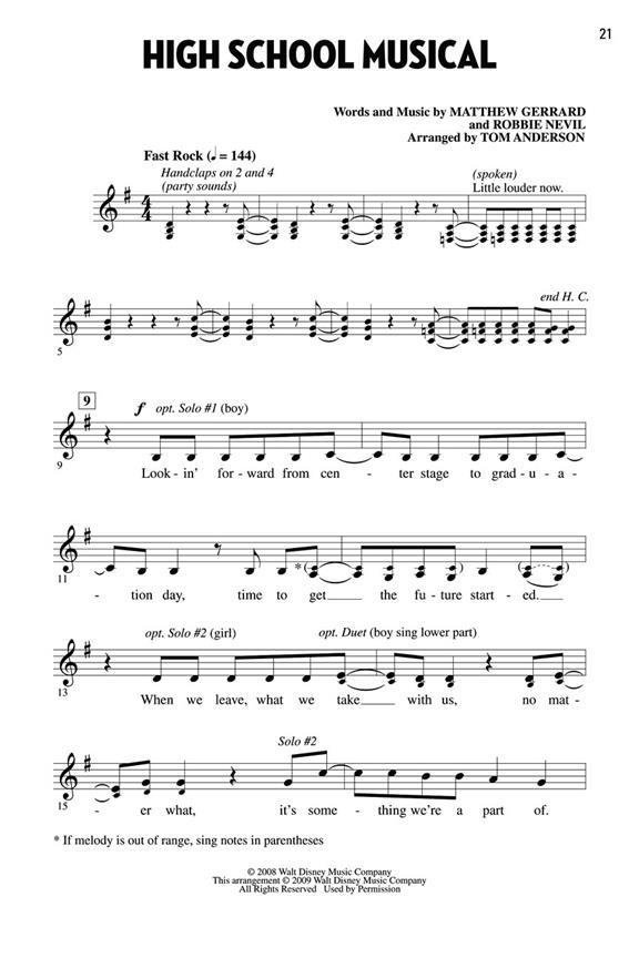 Let's all Sing Songs ( Disney's High School Mus. 3