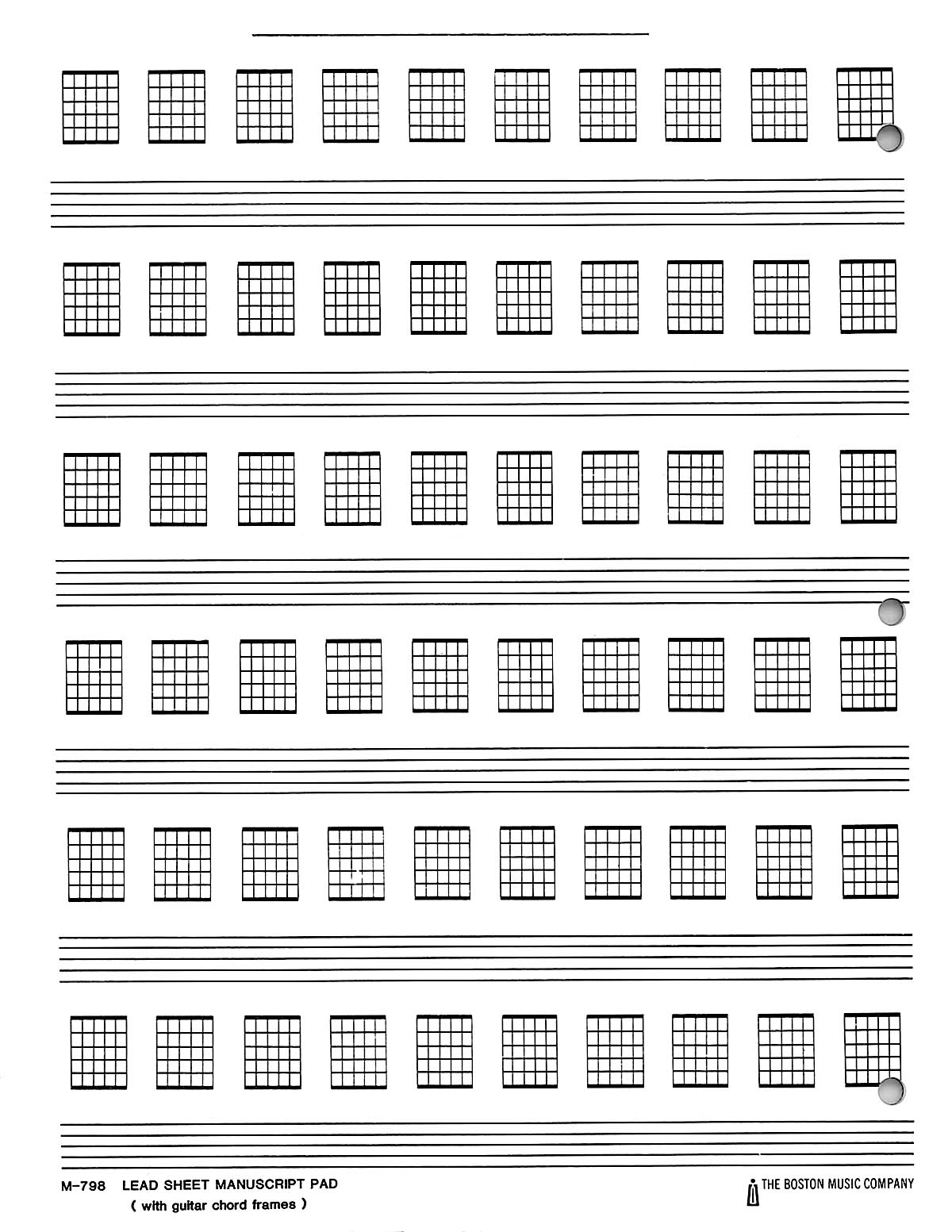 Guitar Fret Lead Manuscript Paper