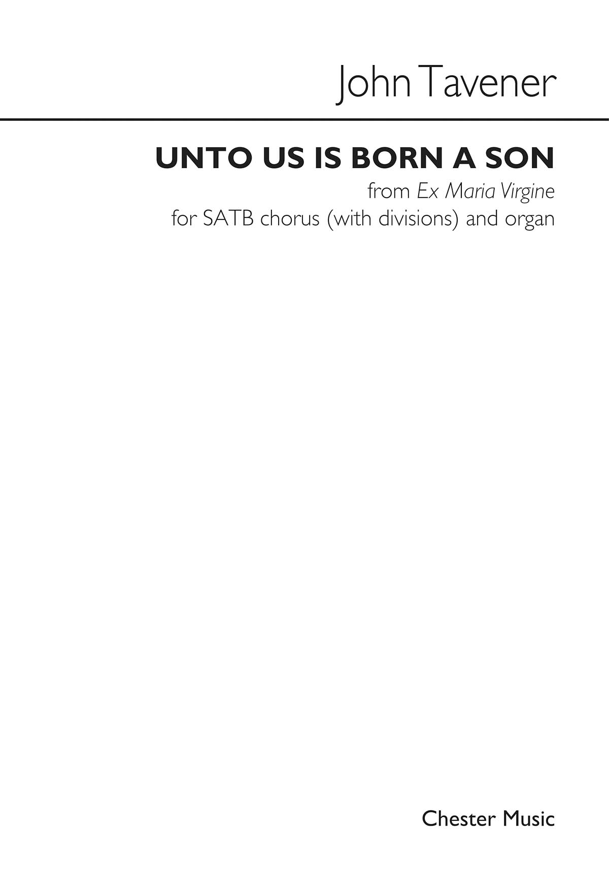 Unto Us Is Born A Son - Satb And Organ