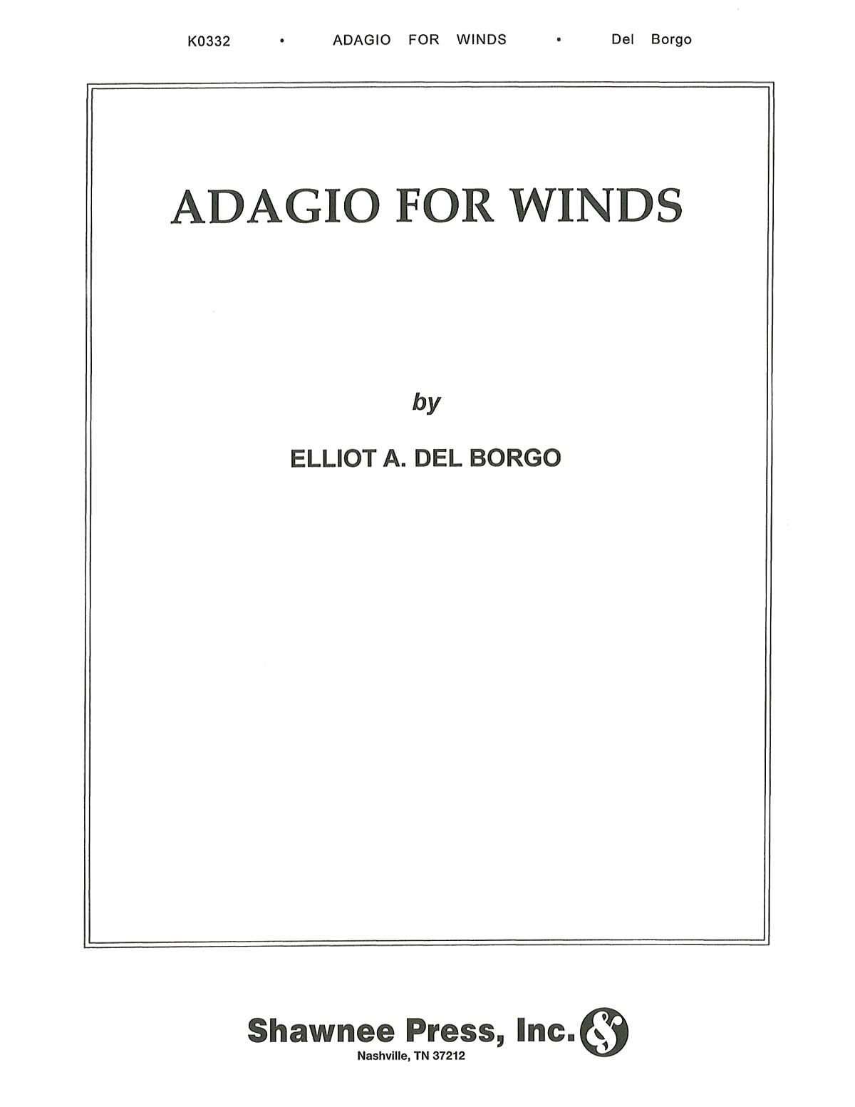 Del Borgo: Adagio fuer Winds (Harmonie)