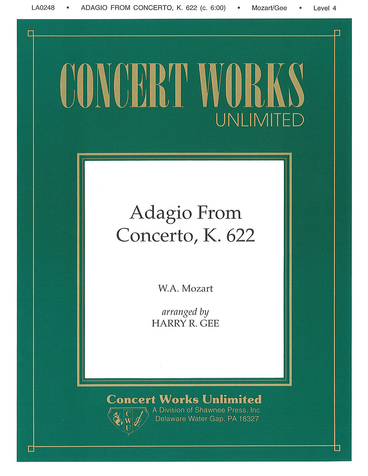 Adagio from Concerto, K. 622 Clarinet/Piano