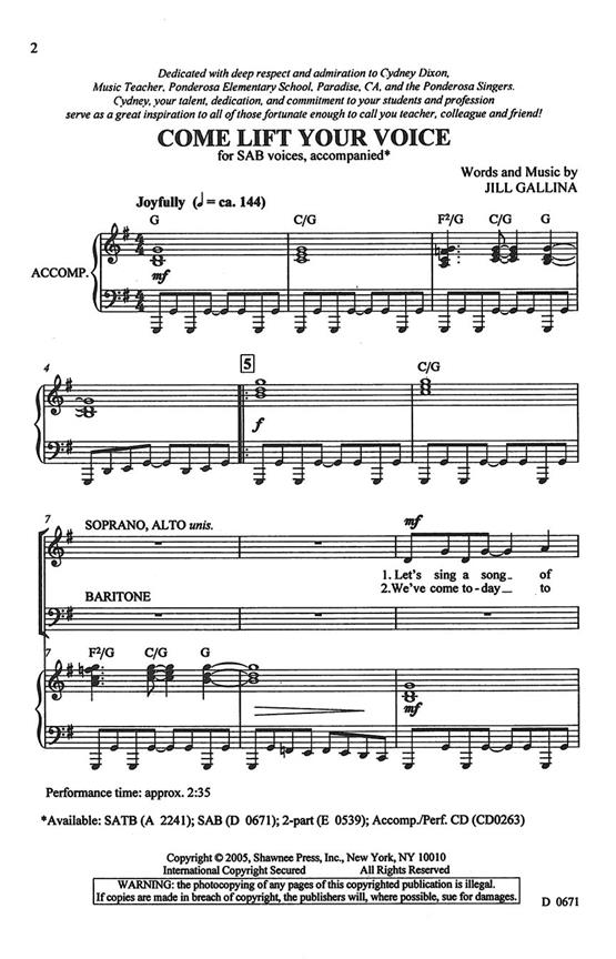 Come Lift Your Voice