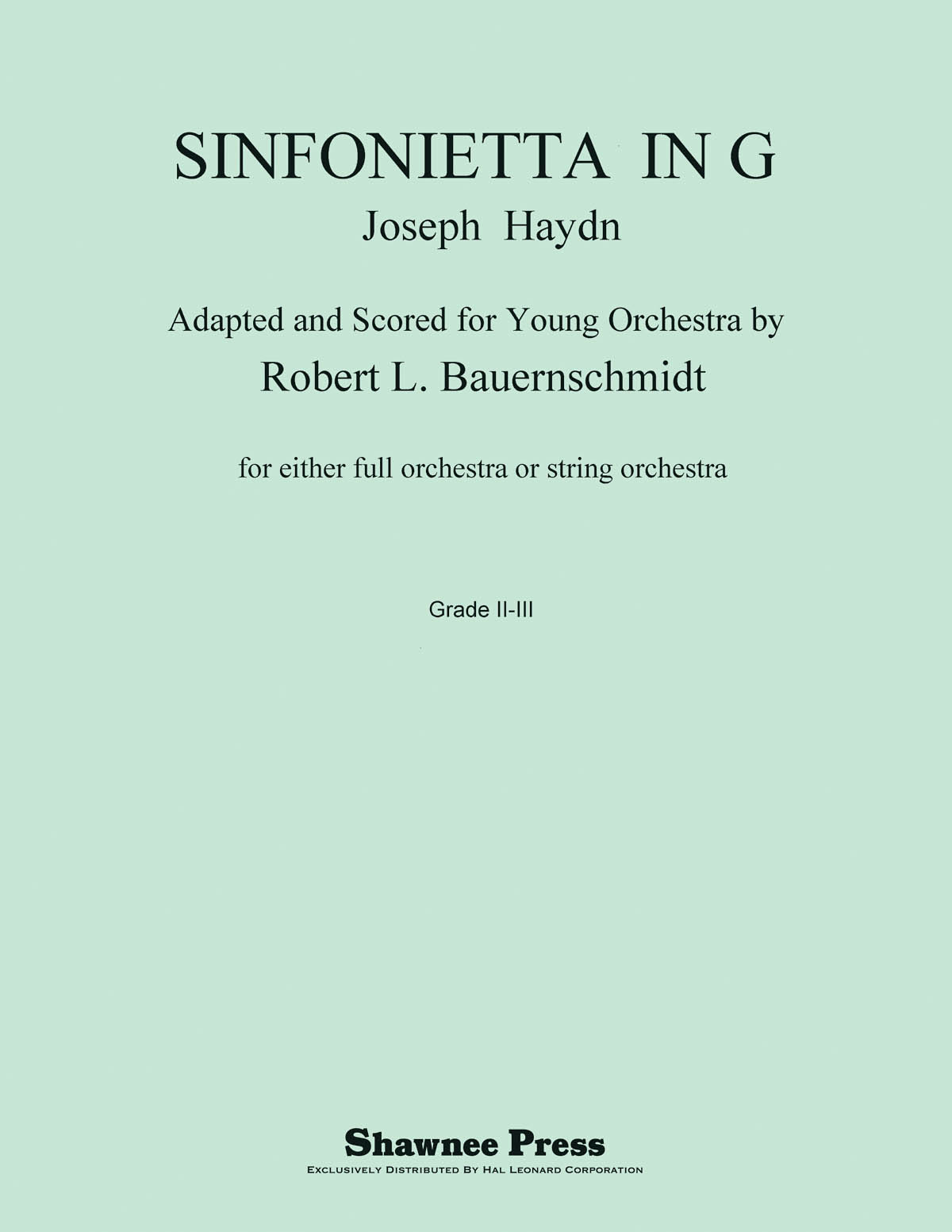 Sinfonietta in G (opt String Orchestra)