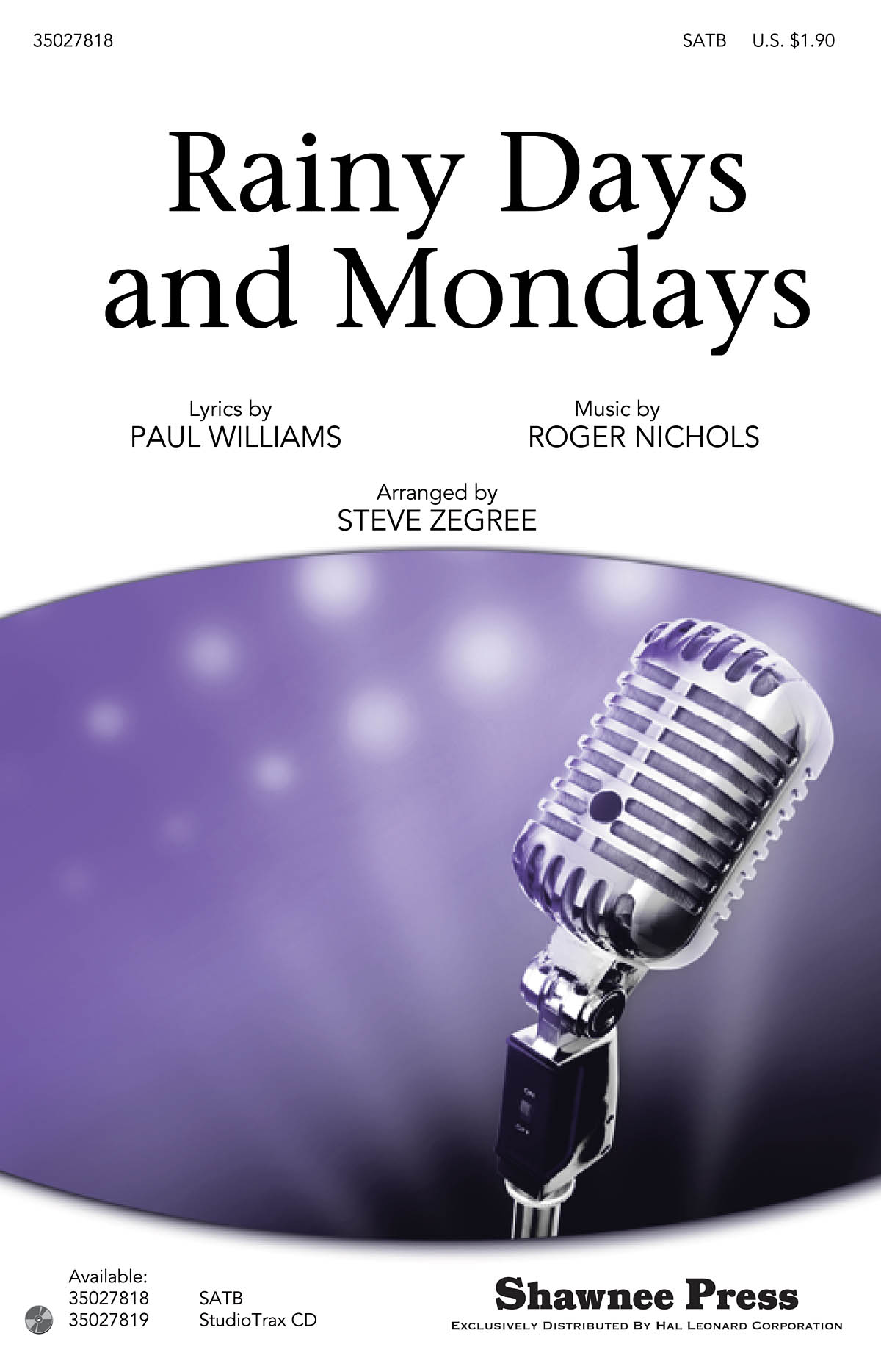 Rainy Days and Mondays (SATB)