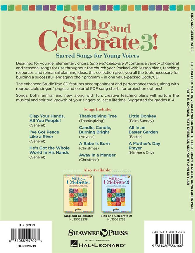 Sing and Celebrate 3! Sacred Songs for Young Voice