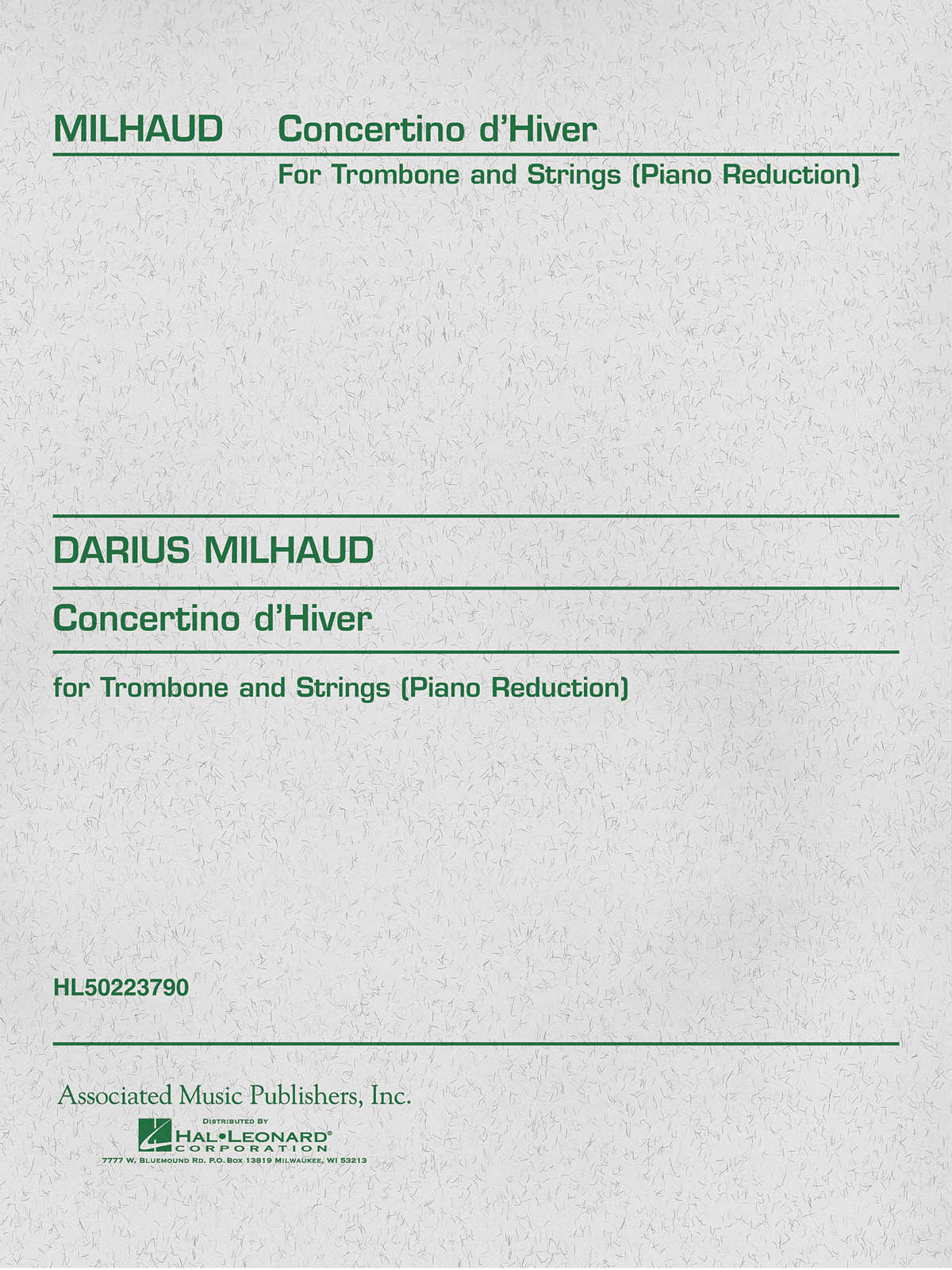 Darius Milhaud: Concertino d'Hiver