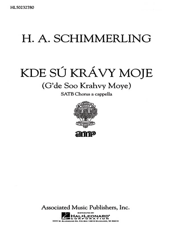 H.A. Schimmerling: Kde Su Kravy Moje