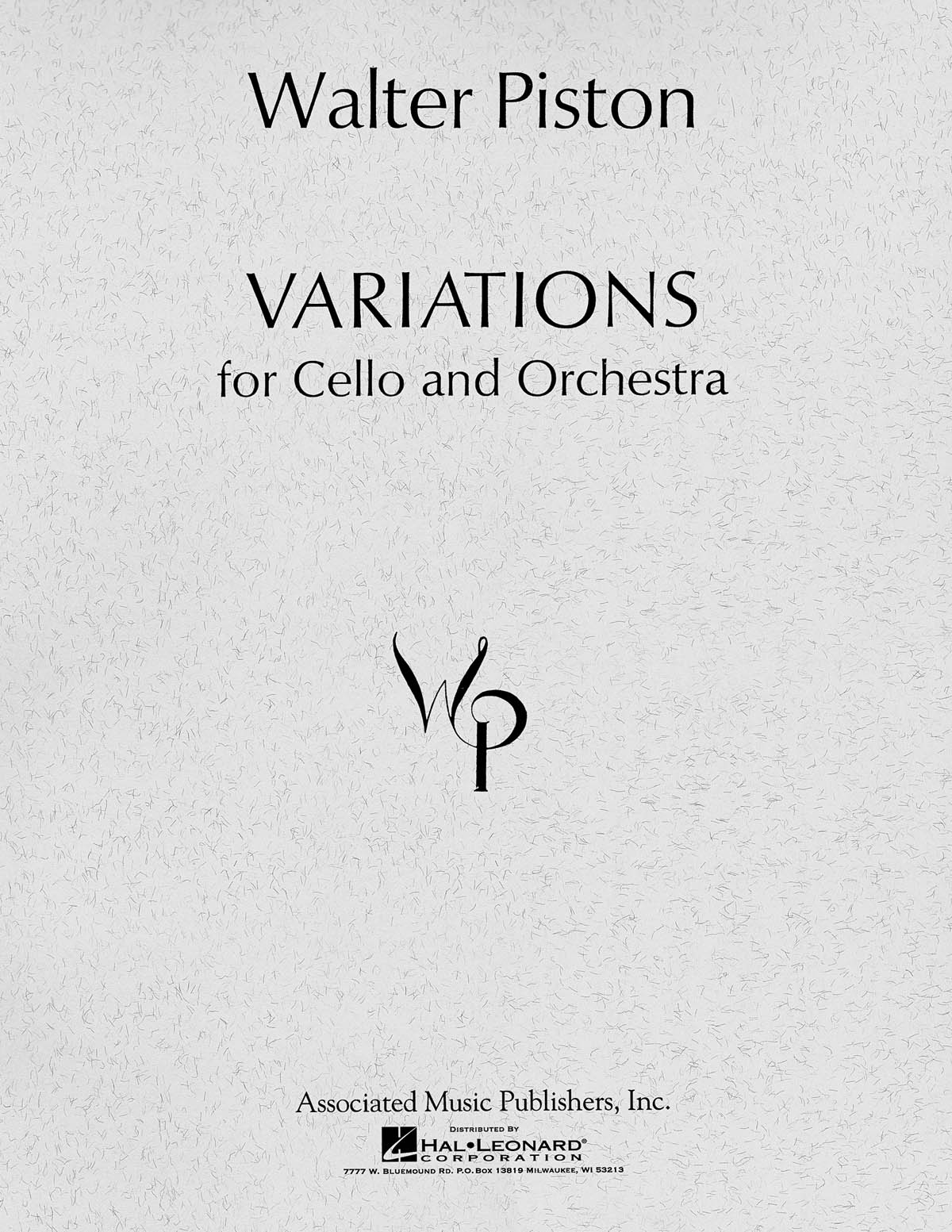 Walter Piston: Variations for Cello and Orchestra