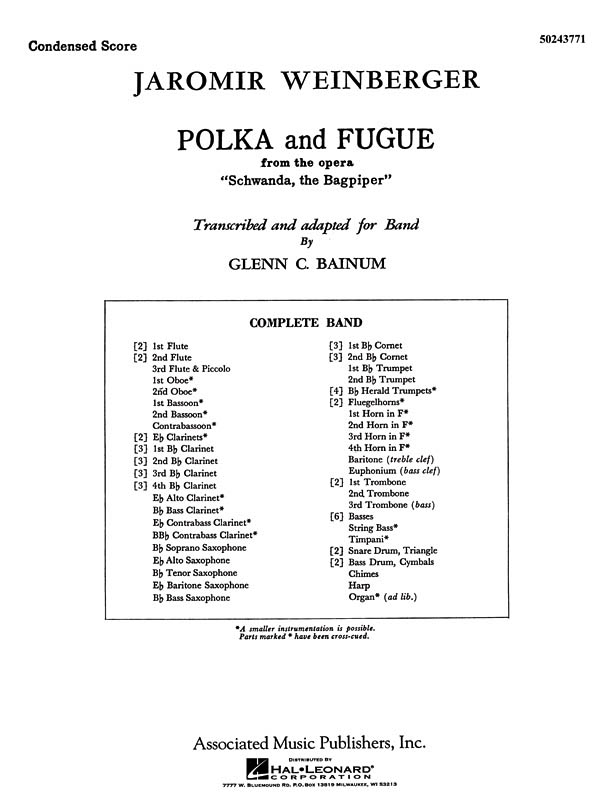 Jaromir Weinberger: Polka and Fugue from Schwanda, the Bagpiper