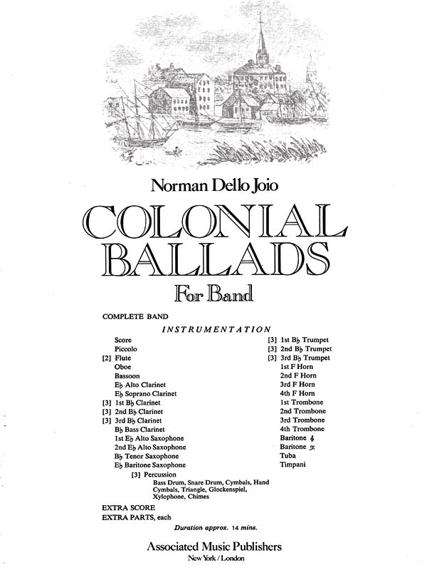 N Dello Joio: Colonial Ballads