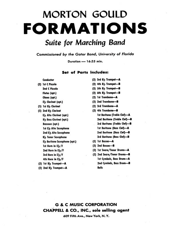 Morton Gould: Formations