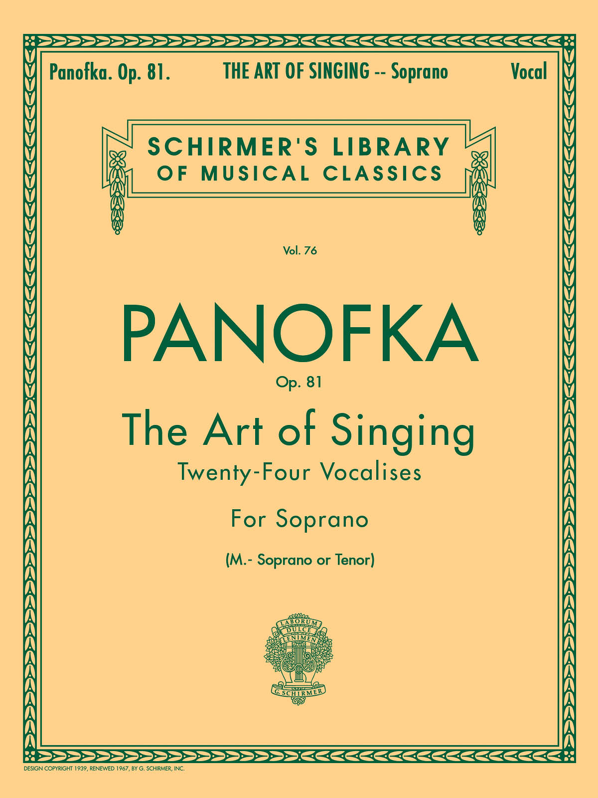 Panofka: Art of Singing