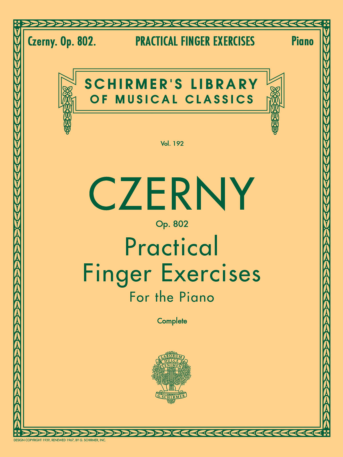 Carl Czerny: Practical Finger Exercises, Op. 802