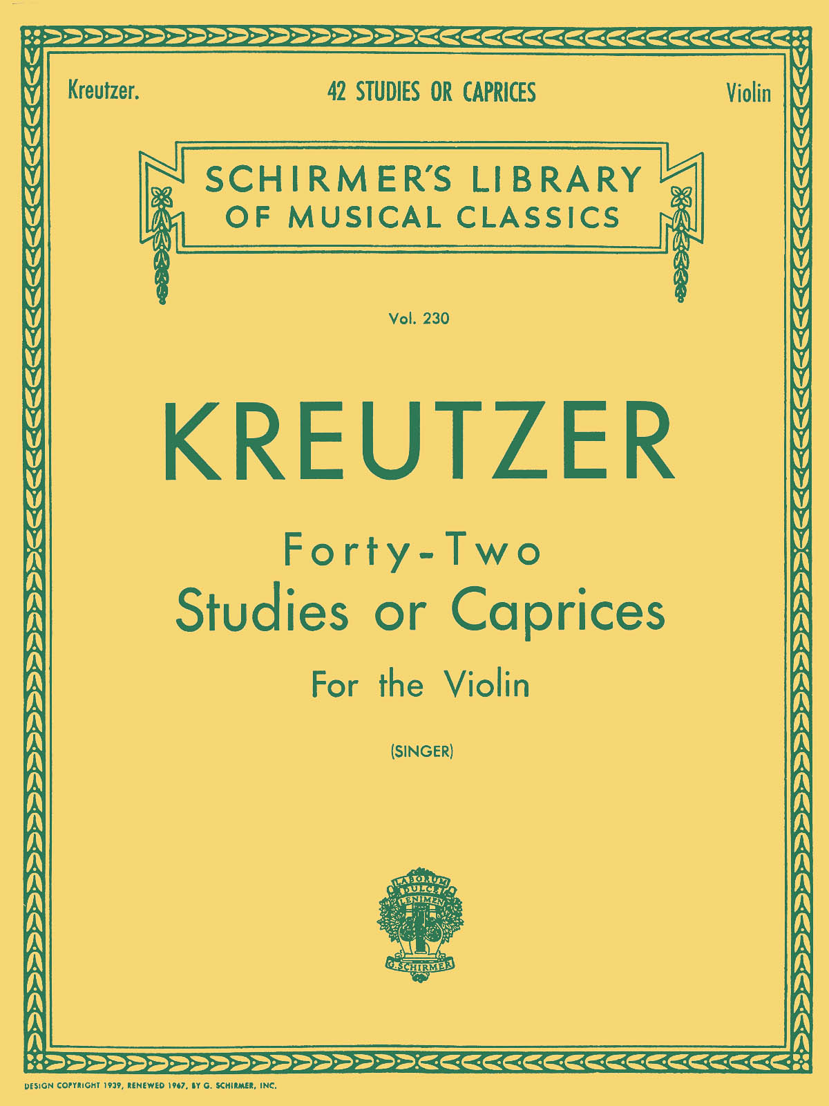 Rodolphe Kreutzer: Forty-Two Studies Or Caprices (Violin)