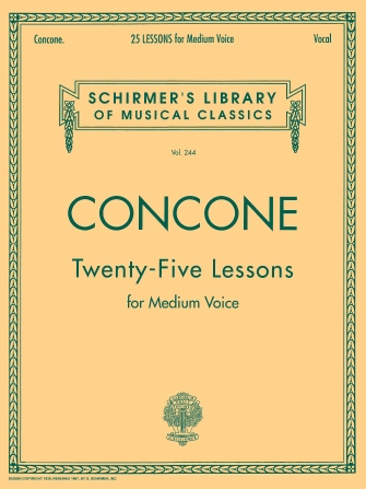 Jospeh Concone: 25 Lessons, Op. 10 (Medium Voice)