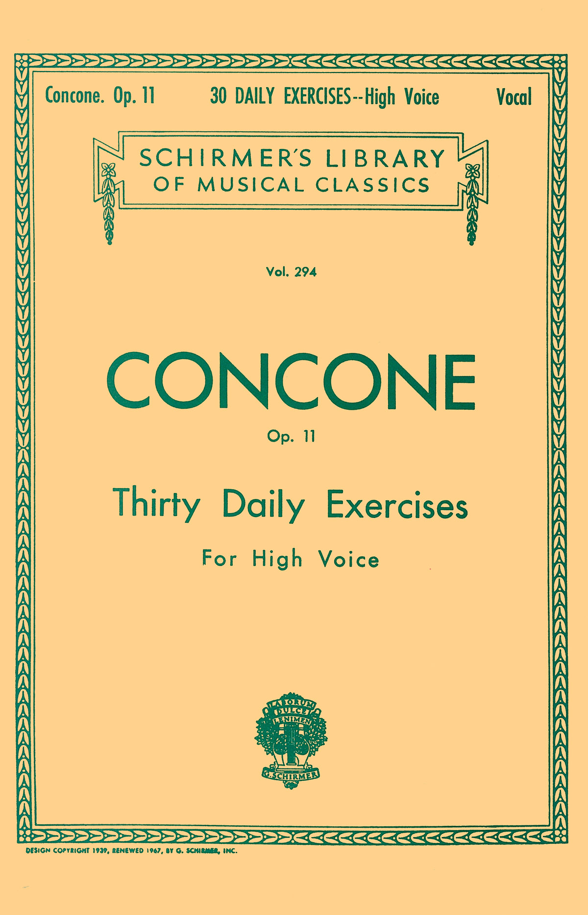 Joseph Concone: 30 Daily Exercises, Op. 11
