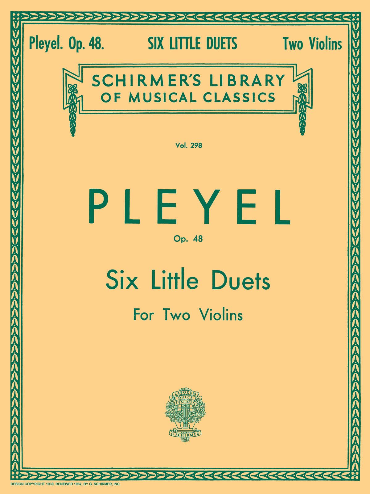 Ignaz Pleyel: Six Little Duets for two Violins Op. 48