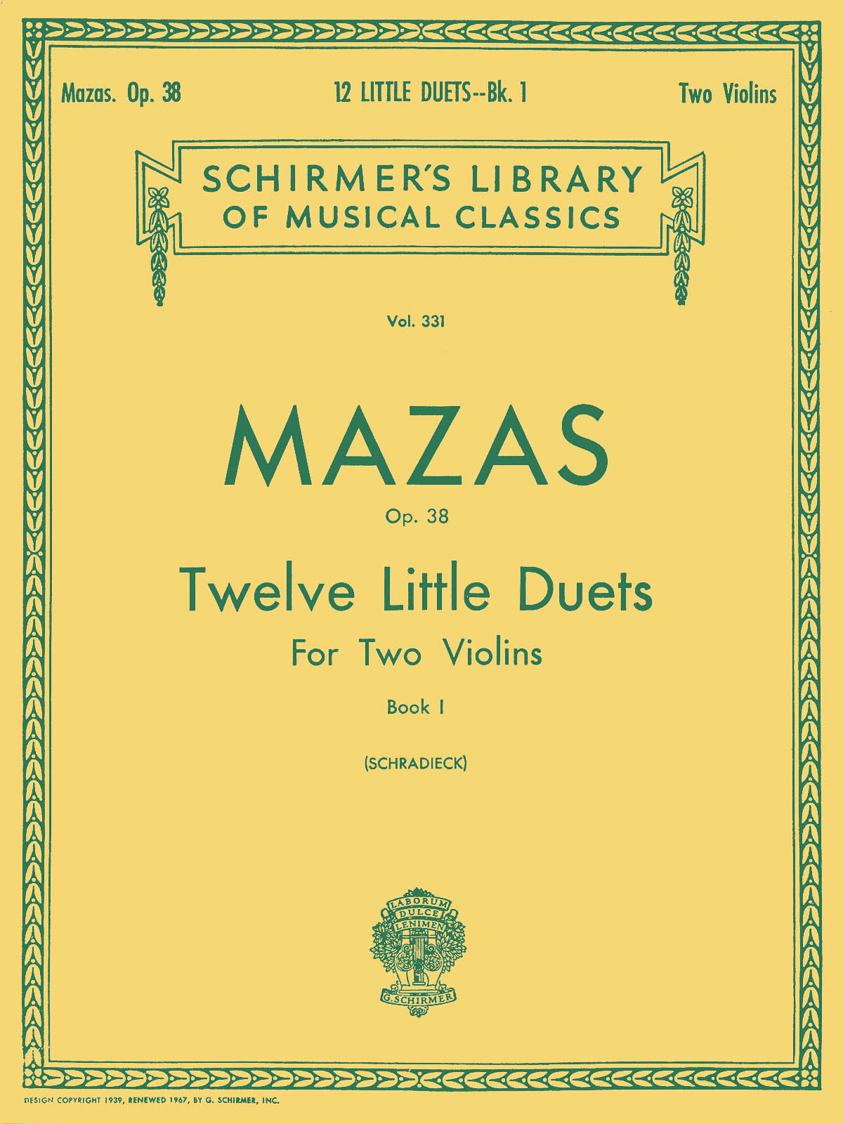 Jacques F. Mazas: Twelve Little Duets Op.38 Book 1