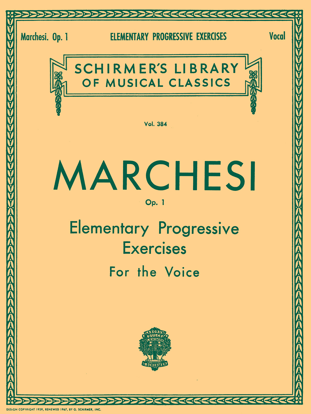 Mathilde Marchesi: Elementary Progressive Exercises, Op. 1