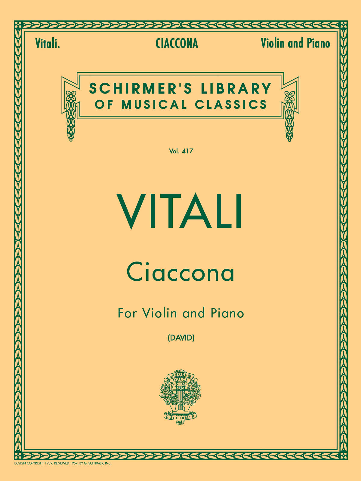 Tomaso Antonio Vitali: Ciaccona