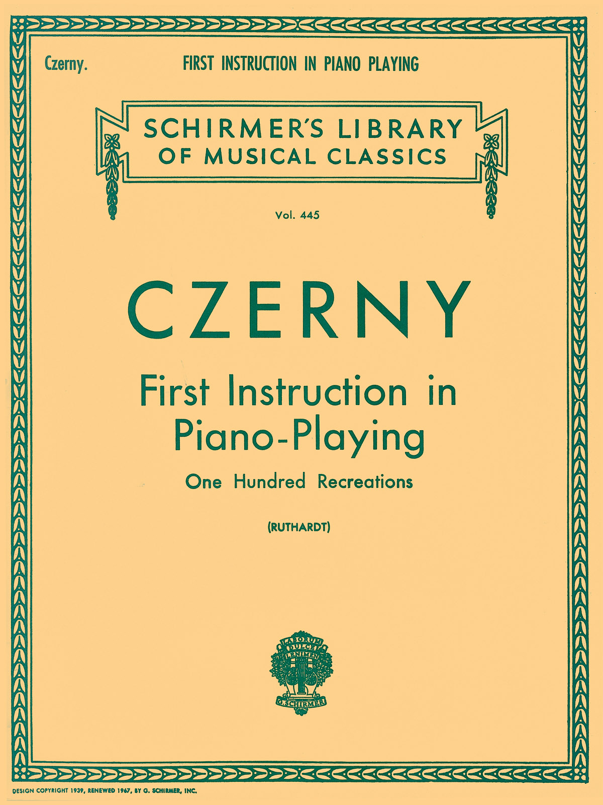 Carl Czerny: First Instruction in Piano Playing