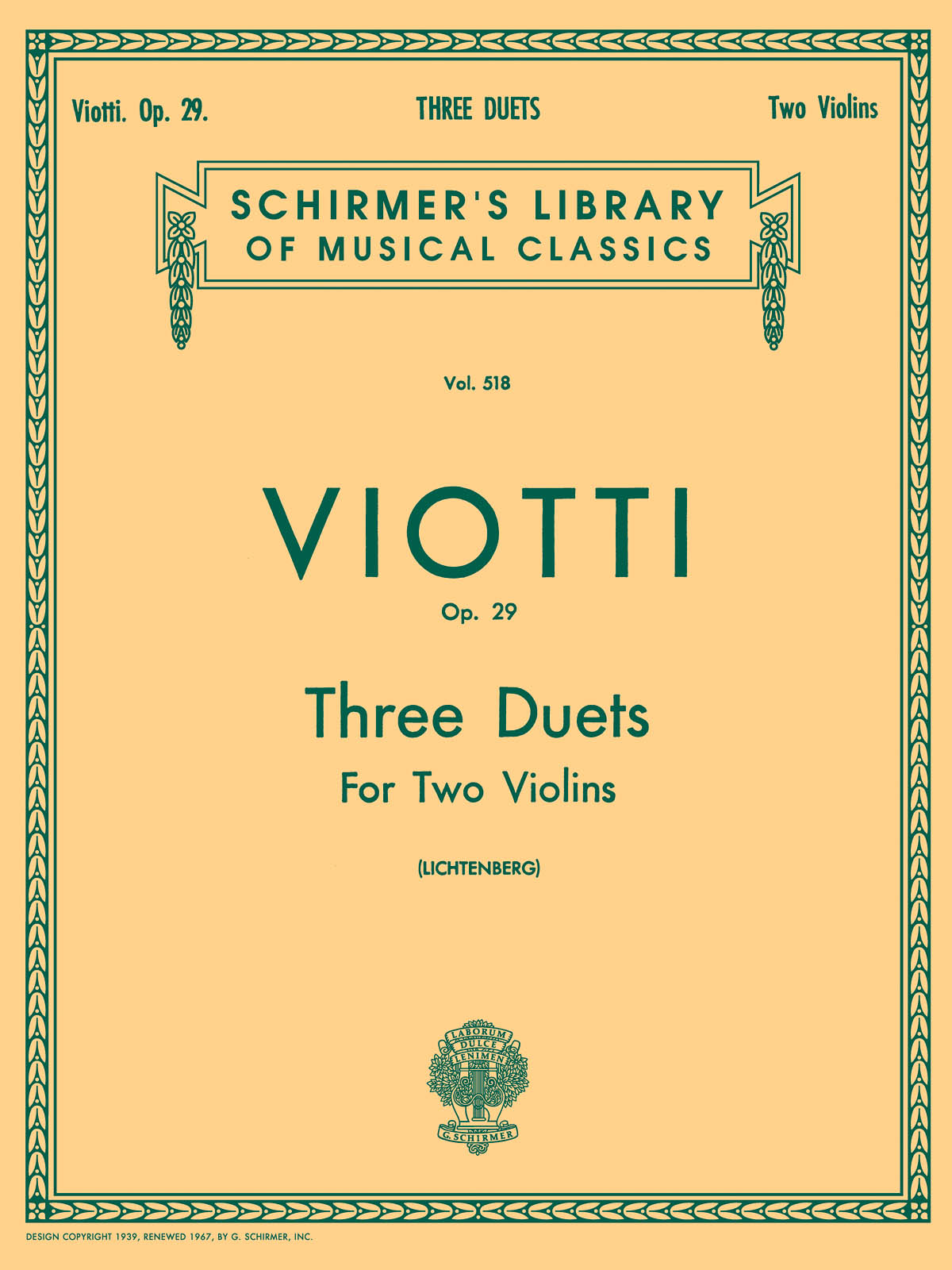 Giovan Battista Viotti: 3 Duets, Op. 29