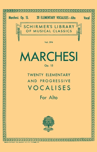 Marchesi: 20 Elementary and Progressive Vocalises Op. 15