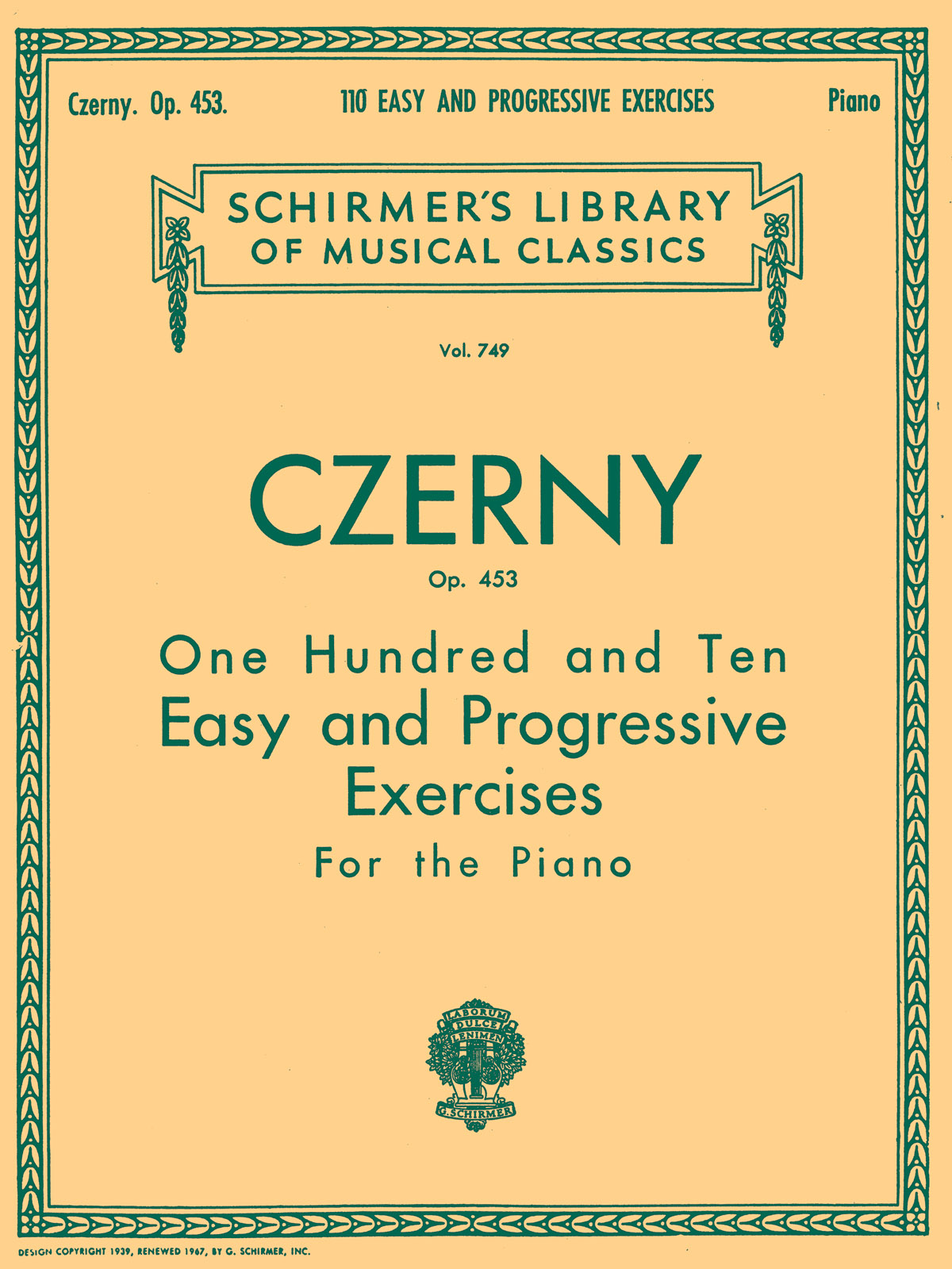 Carl Czerny: 110 Easy and Progressive Exercises, Op. 453