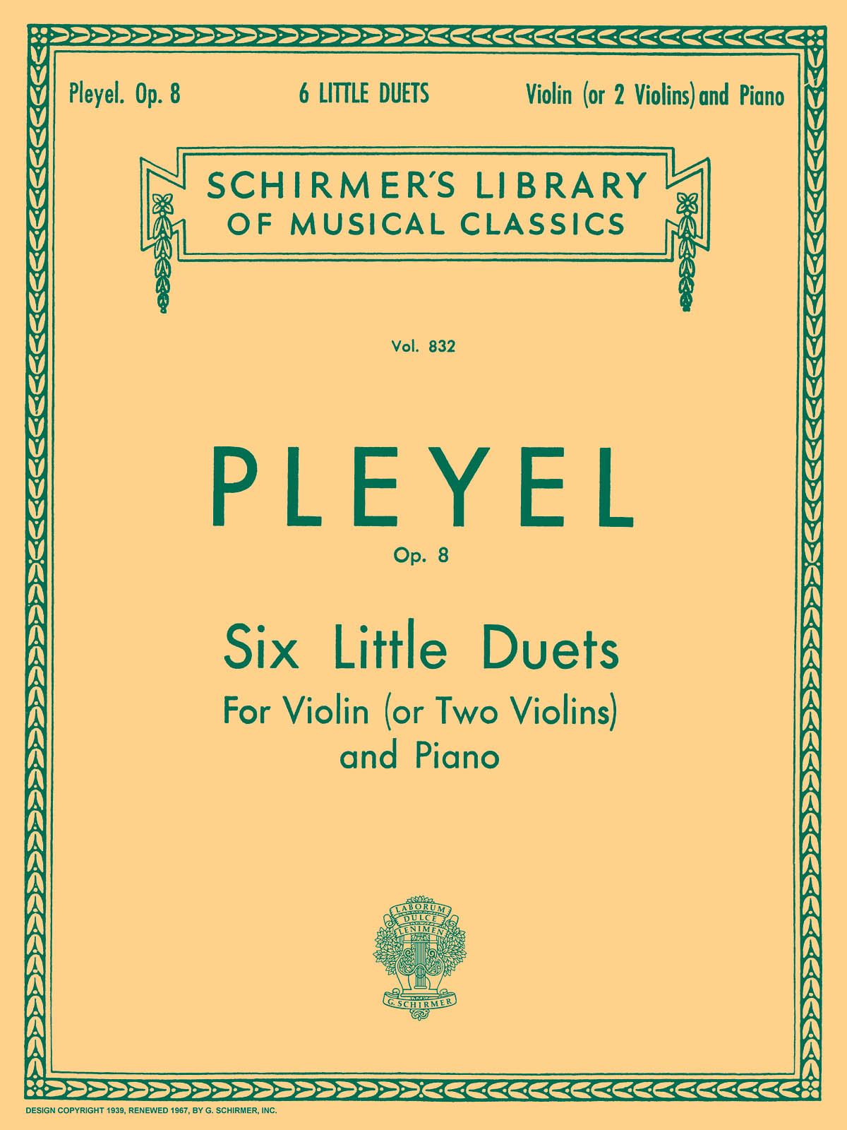 Ignaz Joseph Pleyel: Six Little Duets, Op. 8