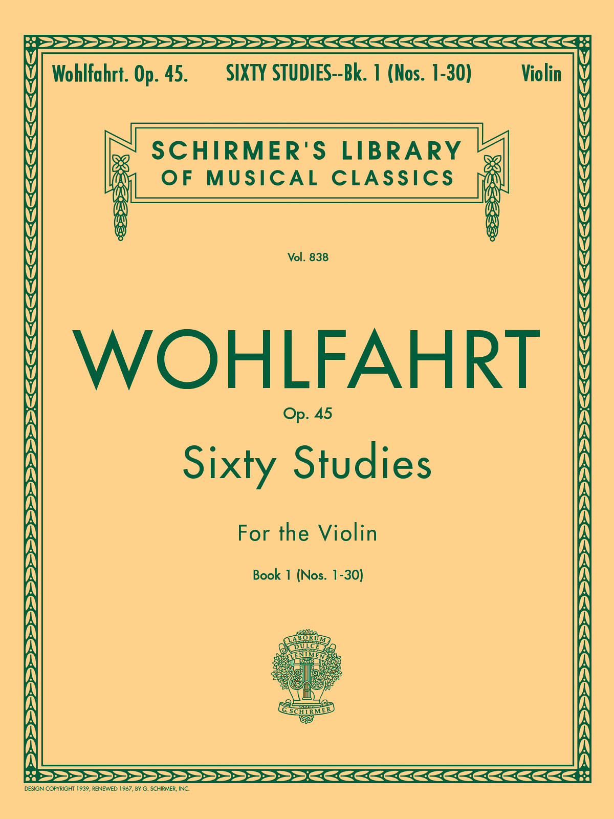 Franz Wohlfahrt: 60 Studies Op. 45 Book 1