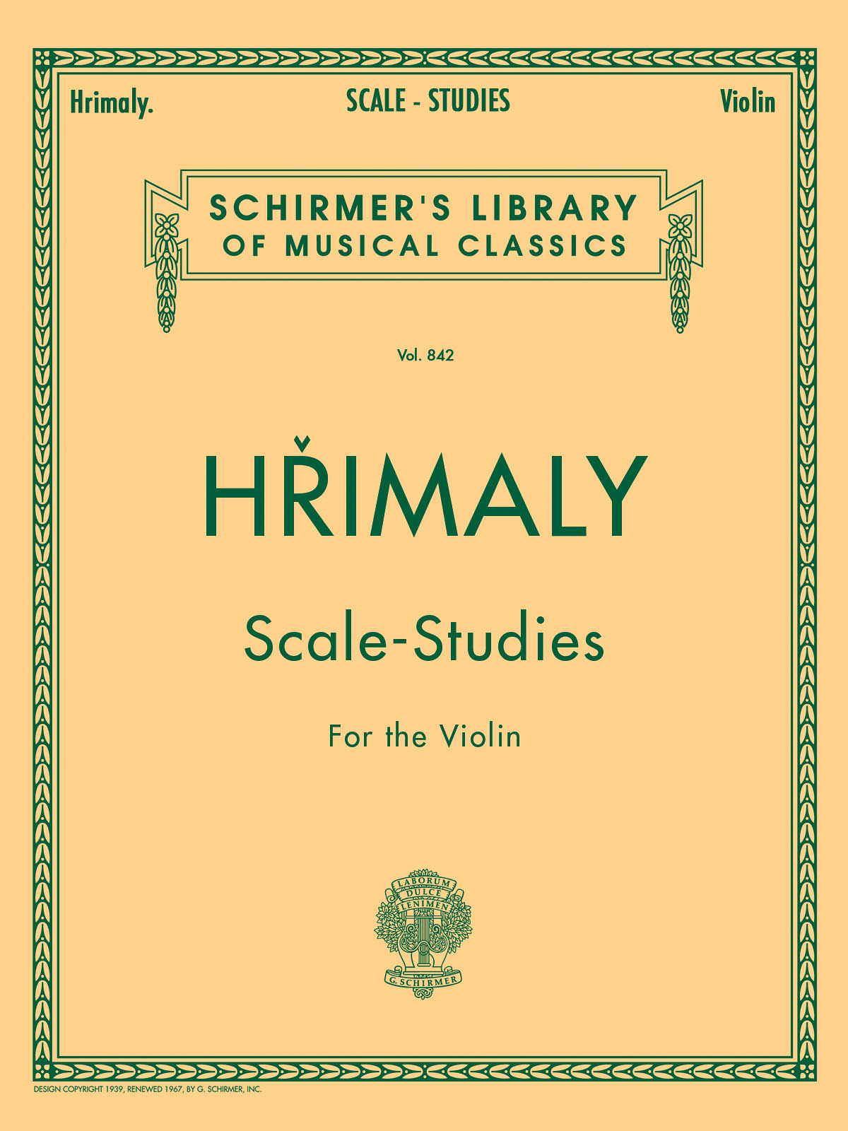 Johann Hrimaly: Scale Studies for Solo Violin (Schirmer Edition)