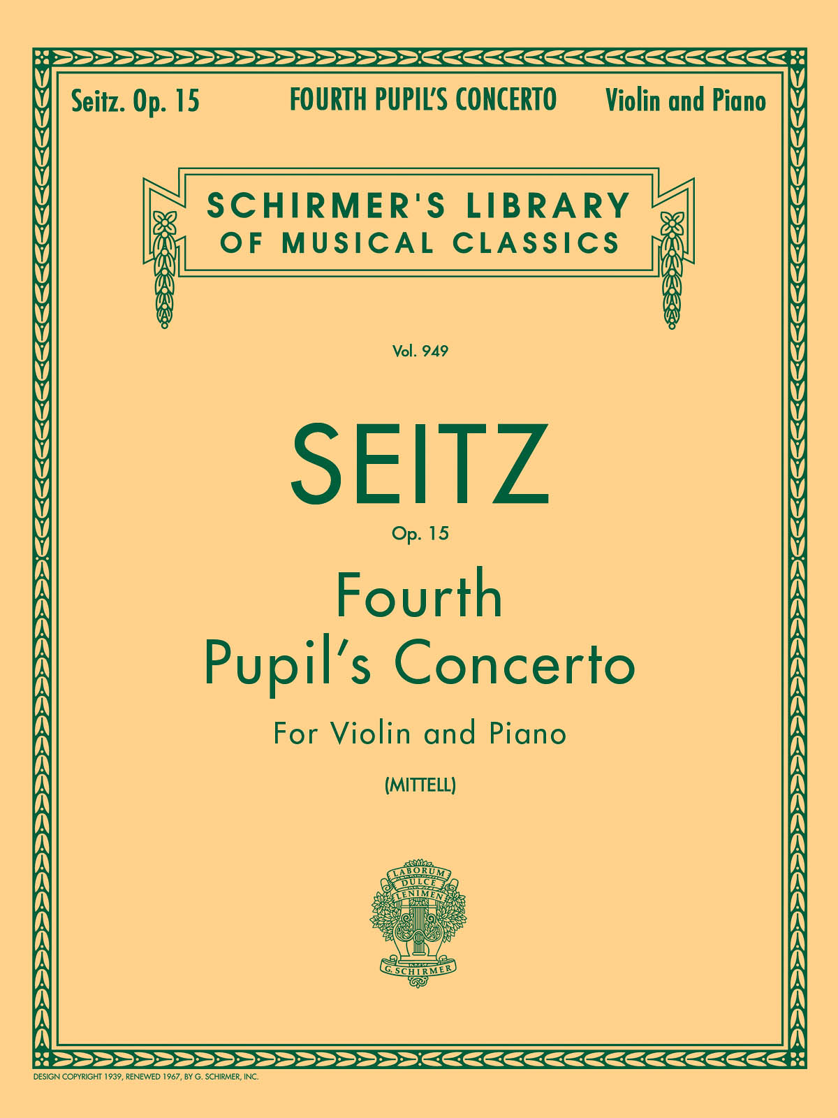Friedrich Seitz: Pupil's Concerto No. 4 in D, Op. 15
