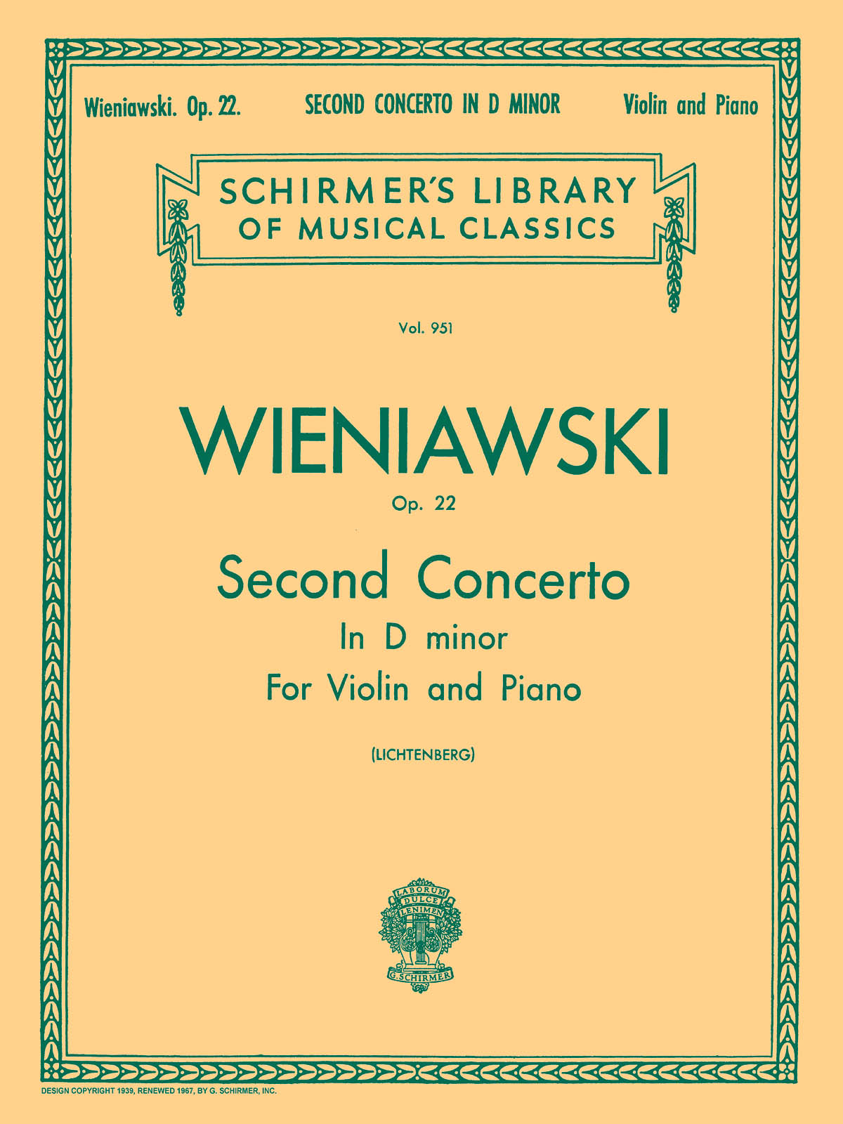 Henryk Wieniawski: Second Concerto in D Minor, Op. 22