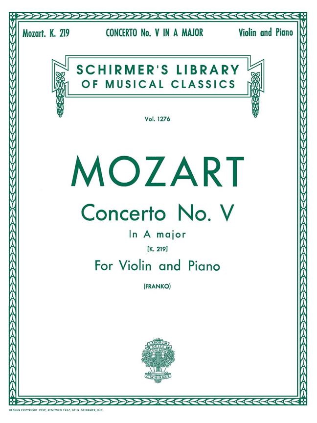 Mozart: Concerto No. 5 in A, K.219