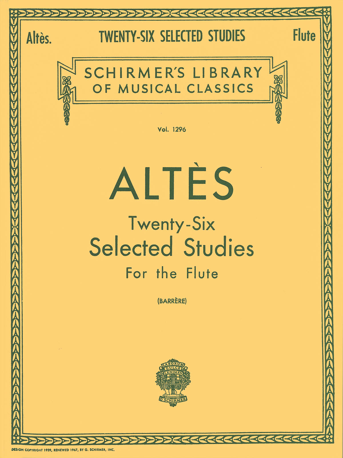 Henry Altes: 26 Selected Studies for Flute