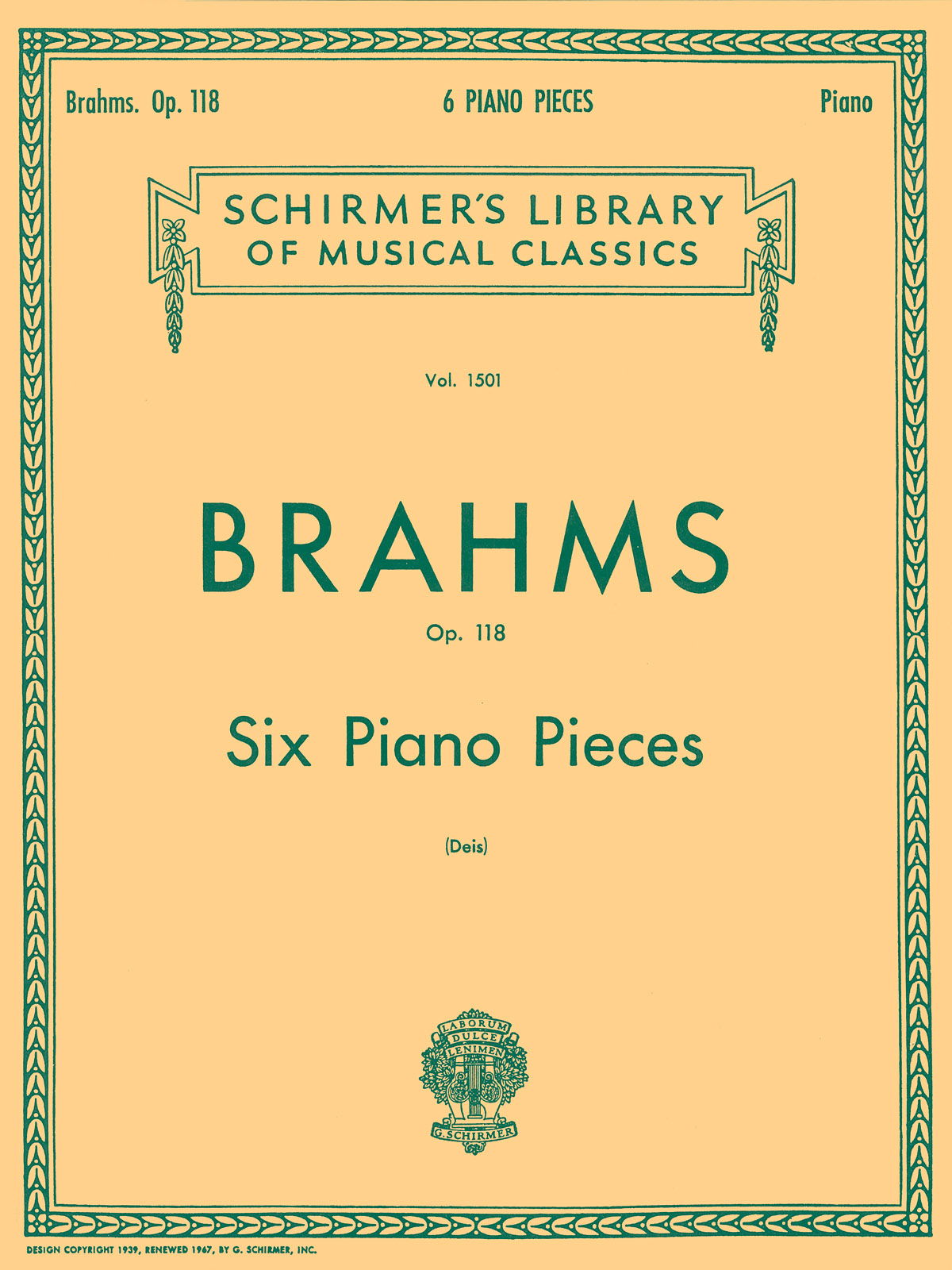 Brahms: Six Piano Pieces, Op. 118