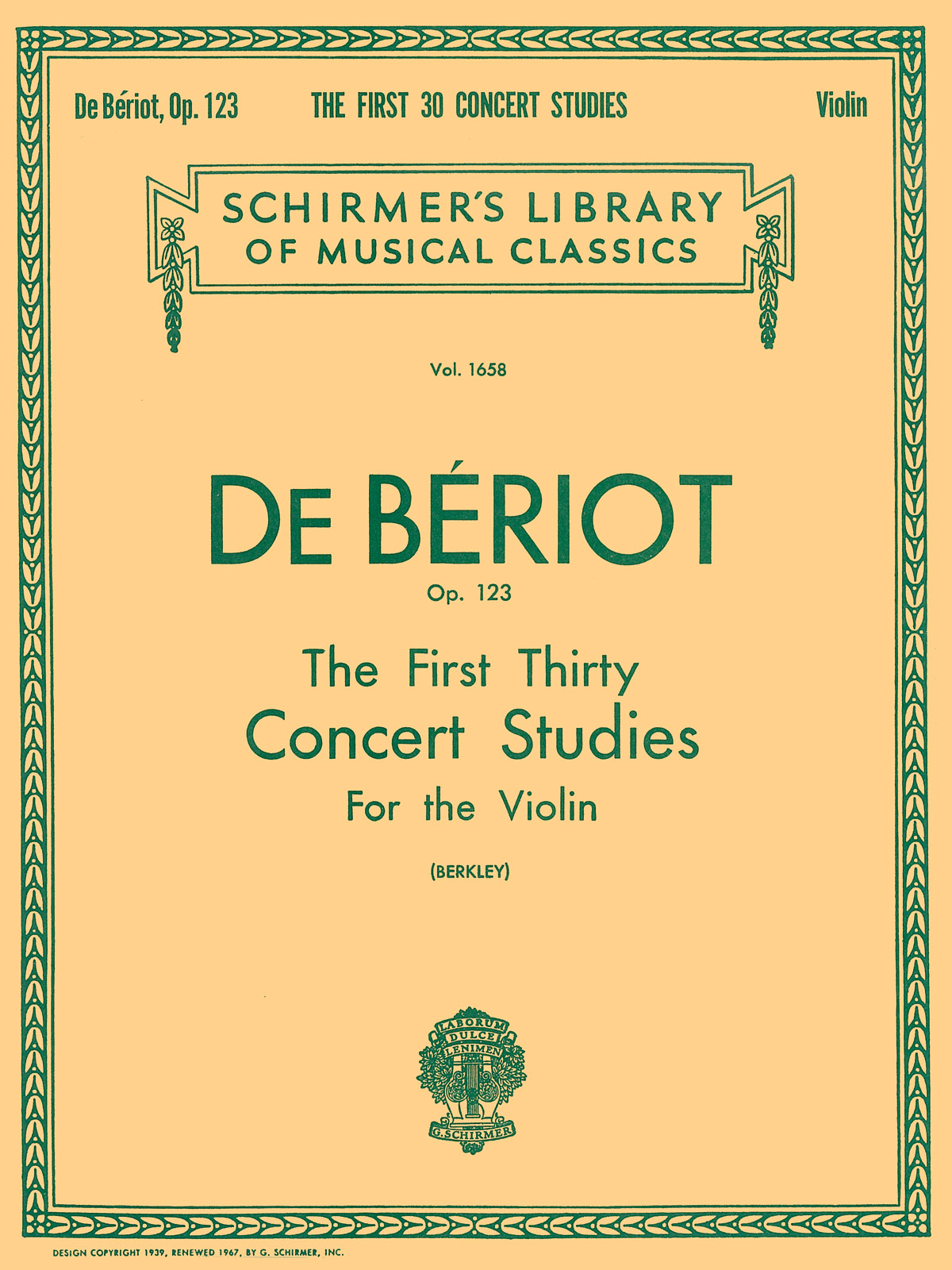 Charles-Auguste De Beriot: First Thirty Concert Studies for Solo Violin