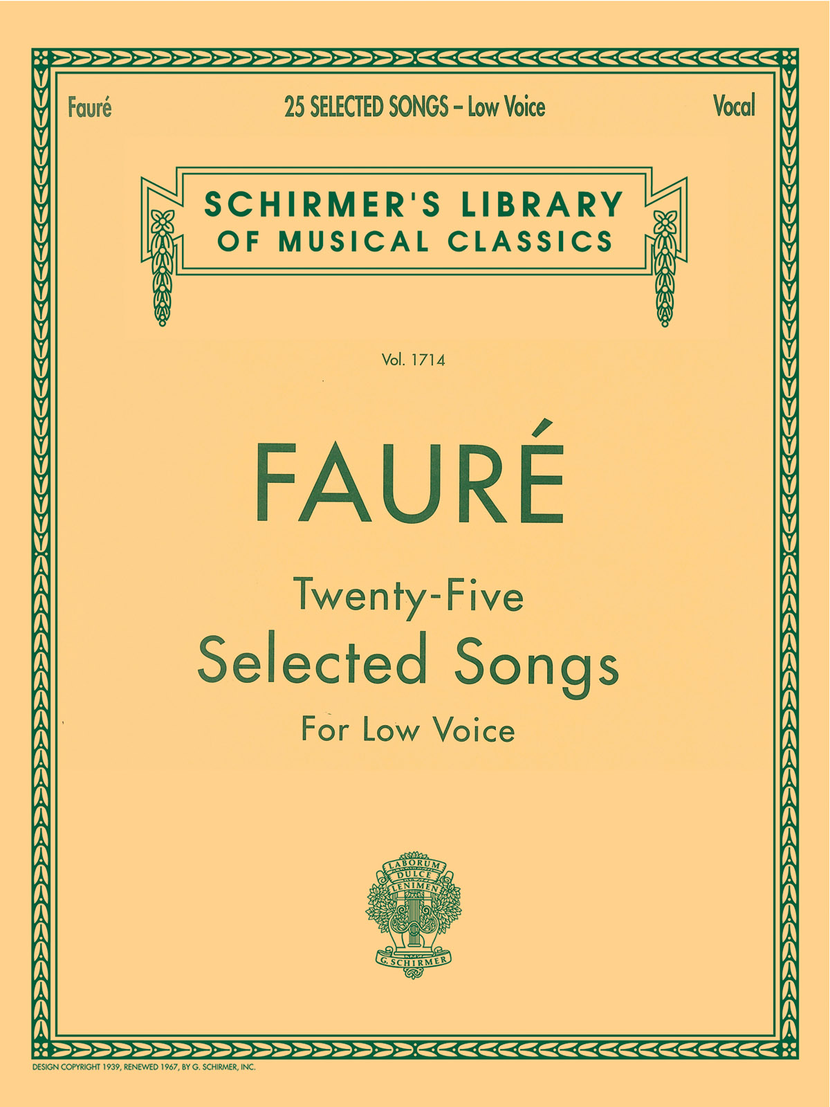 Gabriel Fauré: 25 Selected Songs