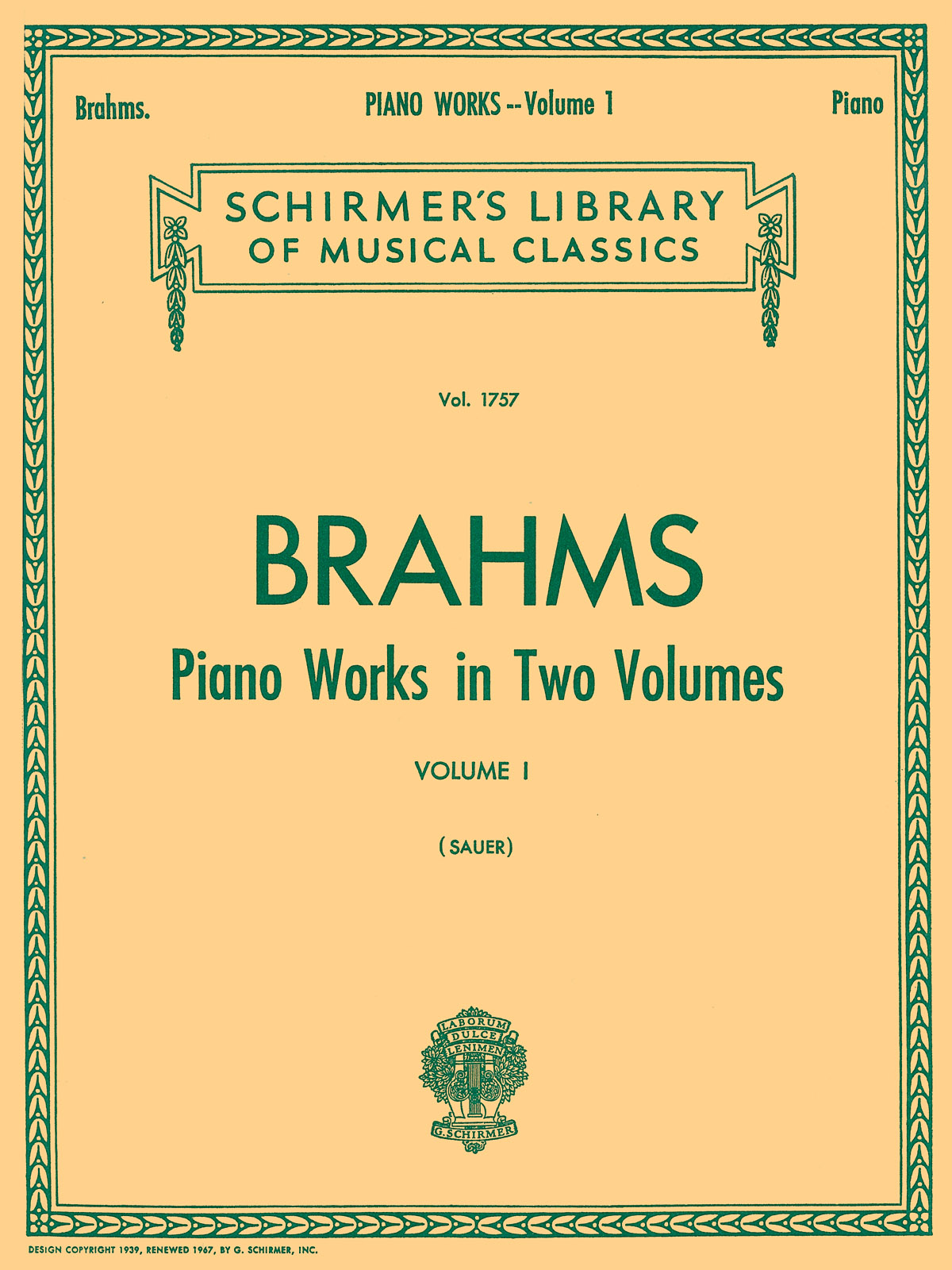 Brahms: Piano Works - Volume 1